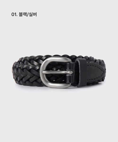MUSINSA STANDARD WOMAN MUSINSA STANDARD WOMAN Women's leather weaving slim belt 20mm