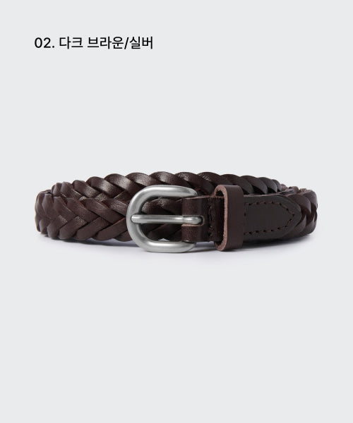MUSINSA STANDARD WOMAN MUSINSA STANDARD WOMAN Women's leather weaving thin belt_15mm