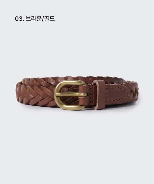 MUSINSA STANDARD WOMAN MUSINSA STANDARD WOMAN Women's leather weaving thin belt_15mm
