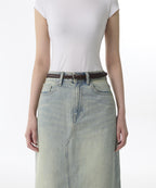 MUSINSA STANDARD WOMAN MUSINSA STANDARD WOMAN Women's leather weaving thin belt_15mm