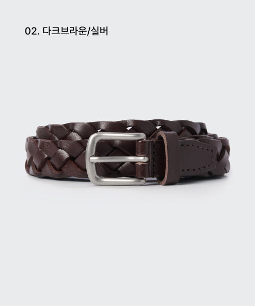 MUSINSA STANDARD WOMAN MUSINSA STANDARD WOMAN Women's leather bold weaving slim belt_20mm