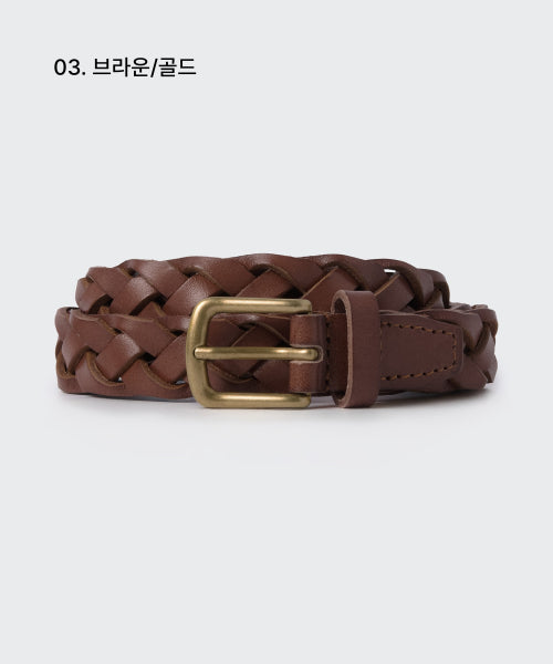 MUSINSA STANDARD WOMAN MUSINSA STANDARD WOMAN Women's leather bold weaving slim belt_20mm
