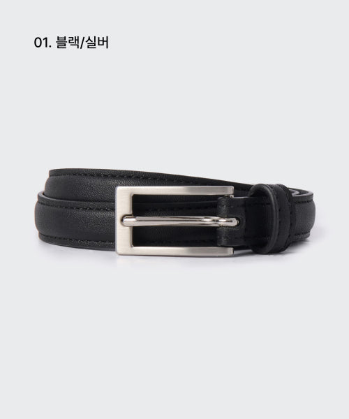 MUSINSA STANDARD WOMAN MUSINSA STANDARD WOMAN Women's Rectangle Synthetic Leather Thin Belt_15mm