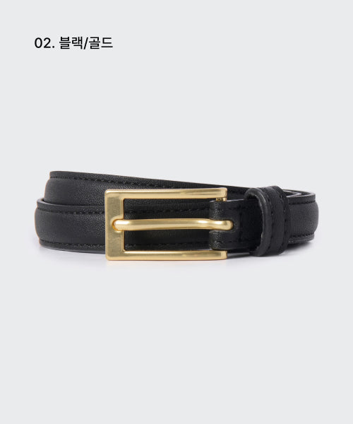MUSINSA STANDARD WOMAN MUSINSA STANDARD WOMAN Women's Rectangle Synthetic Leather Thin Belt_15mm