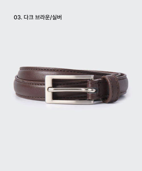 MUSINSA STANDARD WOMAN MUSINSA STANDARD WOMAN Women's Rectangle Synthetic Leather Thin Belt_15mm