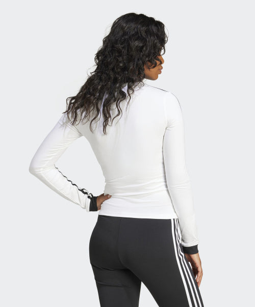 ADIDAS ADIDAS V-neck long sleeve shirt - White