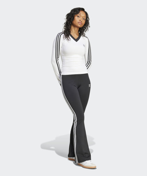 ADIDAS ADIDAS V-neck long sleeve shirt - White