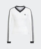 ADIDAS ADIDAS V-neck long sleeve shirt - White