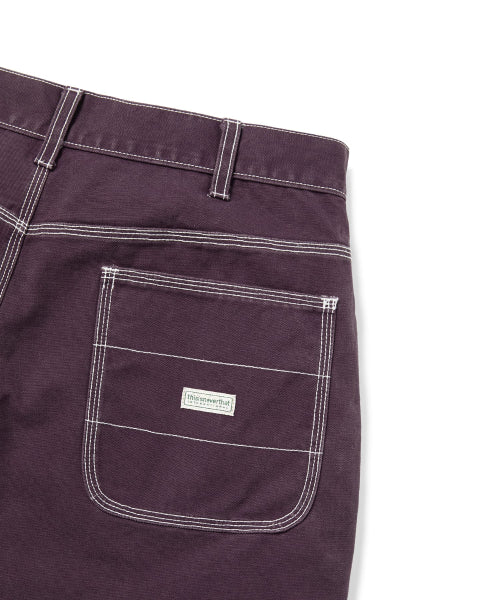 THISISNEVERTHAT THISISNEVERTHAT Contrast Stitch Short Purple