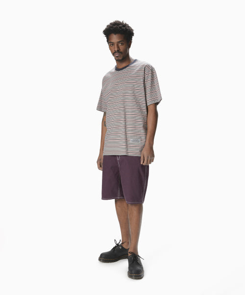 THISISNEVERTHAT THISISNEVERTHAT Contrast Stitch Short Purple