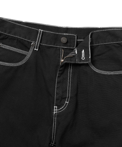 THISISNEVERTHAT THISISNEVERTHAT Contrast Stitch Short Black