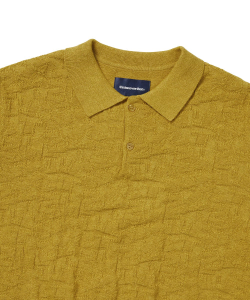 THISISNEVERTHAT THISISNEVERTHAT Stacked TNT S/S Knit Polo Yellow