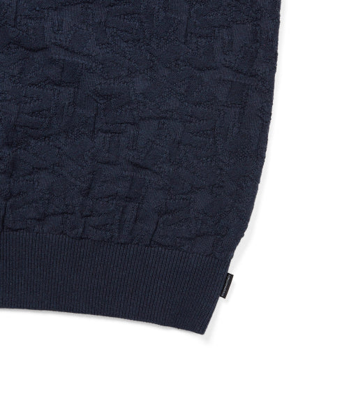 THISISNEVERTHAT THISISNEVERTHAT Stacked TNT S/S Knit Polo Navy