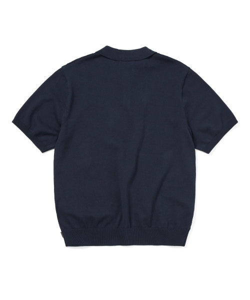 THISISNEVERTHAT THISISNEVERTHAT Stacked TNT S/S Knit Polo Navy