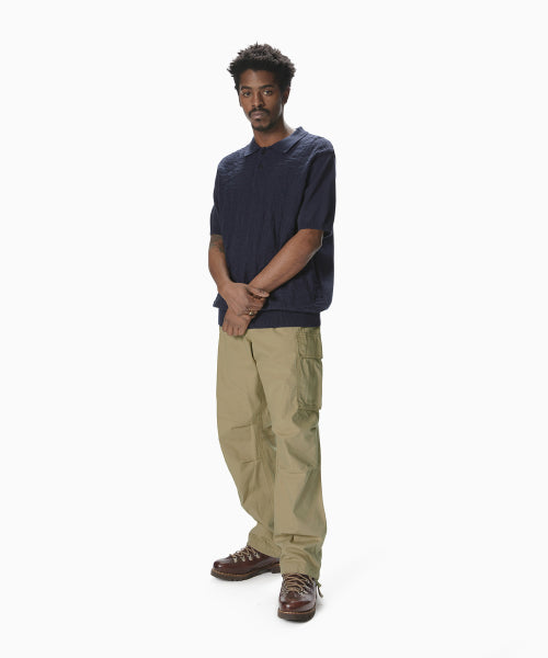 THISISNEVERTHAT THISISNEVERTHAT Stacked TNT S/S Knit Polo Navy