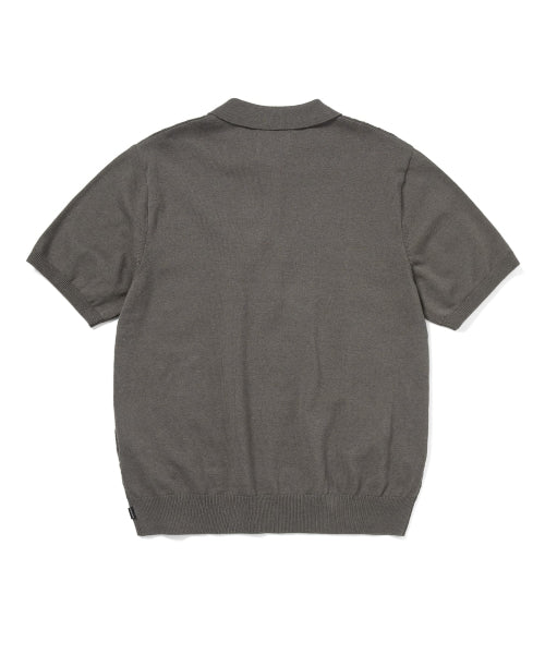 THISISNEVERTHAT THISISNEVERTHAT Stacked TNT S/S Knit Polo Grey