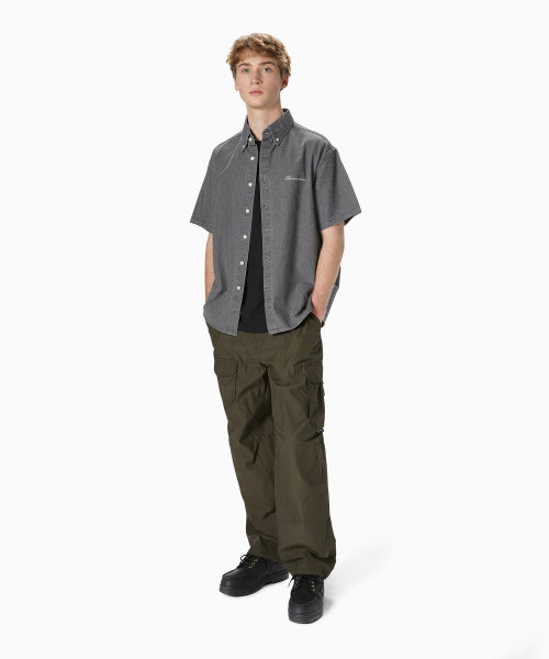 THISISNEVERTHAT THISISNEVERTHAT Washed Denim S/S Shirt Grey