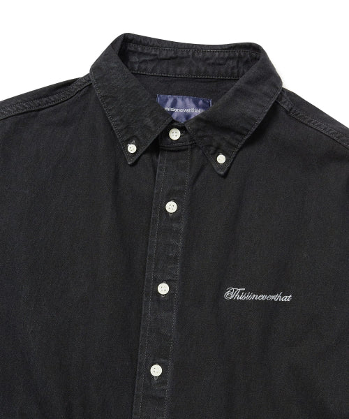 THISISNEVERTHAT THISISNEVERTHAT Washed Denim S/S Shirt Black