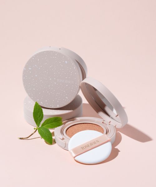tonefitsun vegan dewy cover sun cushion 12g (moisturizing nude beige tone-up)