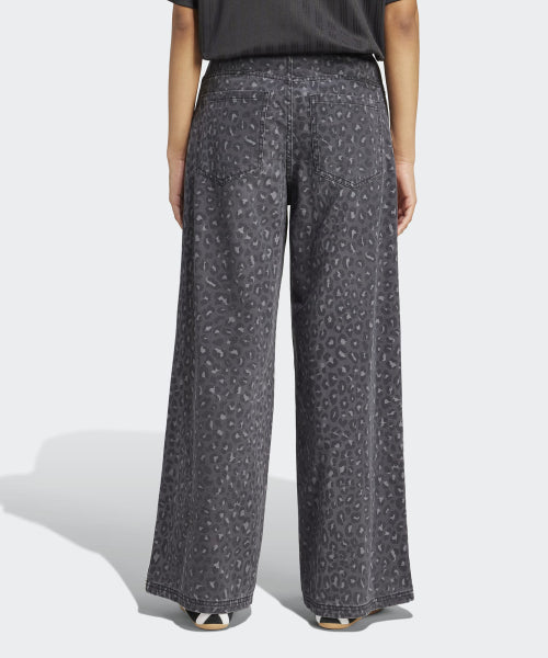 ADIDAS ADIDAS Denim Loose Pants - Leopard:Charcoal
