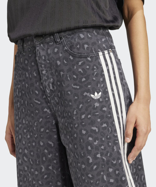ADIDAS ADIDAS Denim Loose Pants - Leopard:Charcoal