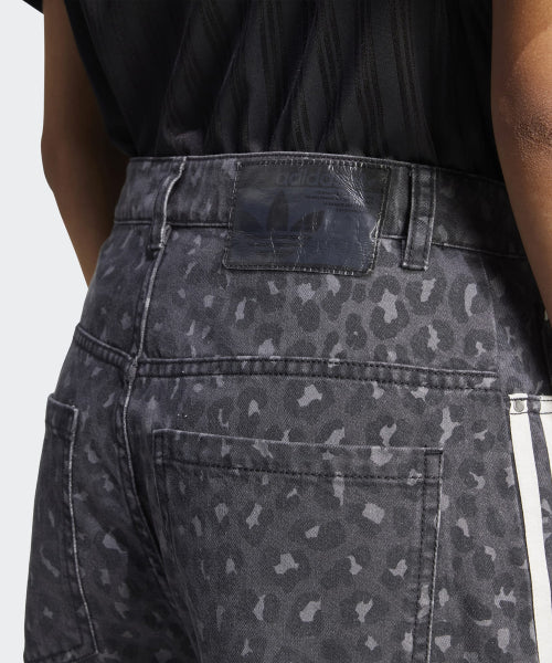ADIDAS ADIDAS Denim Loose Pants - Leopard:Charcoal