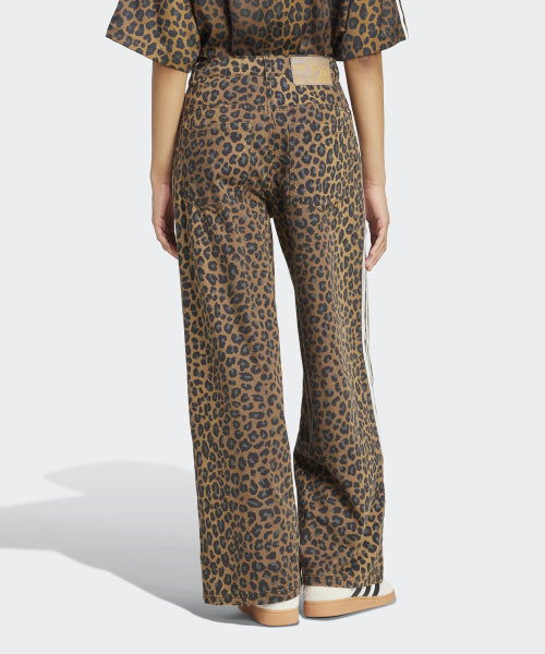 ADIDAS ADIDAS Denim Loose Pants - Leopard: Brown
