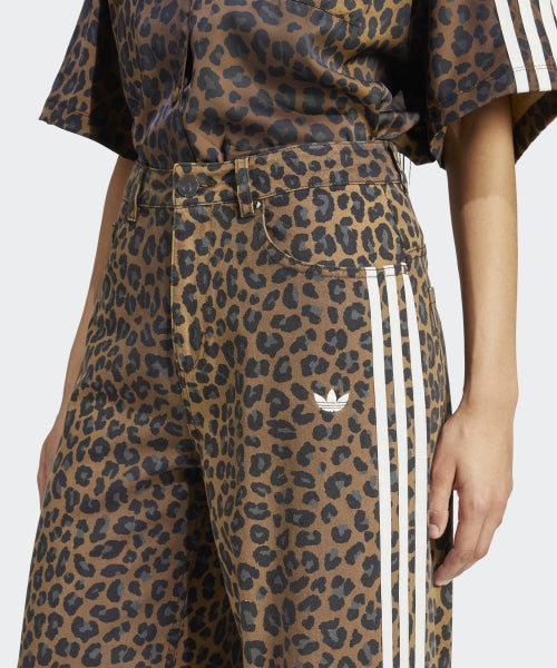 ADIDAS ADIDAS Denim Loose Pants - Leopard: Brown