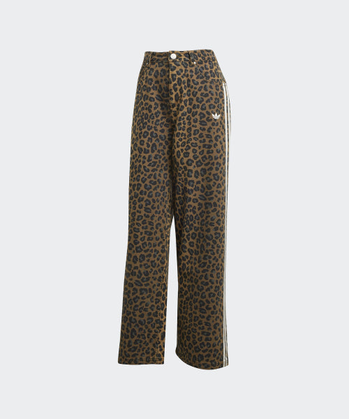 ADIDAS ADIDAS Denim Loose Pants - Leopard: Brown