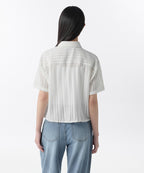 MUSINSA STANDARD WOMAN MUSINSA STANDARD WOMAN Relaxed Crochet Short Sleeve Shirt [Ivory]
