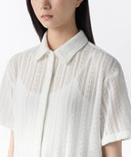 MUSINSA STANDARD WOMAN MUSINSA STANDARD WOMAN Relaxed Crochet Short Sleeve Shirt [Ivory]