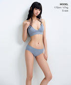MUSINSA STANDARD WOMAN MUSINSA STANDARD WOMAN Women's Whole Garment Bralette Blue Gray