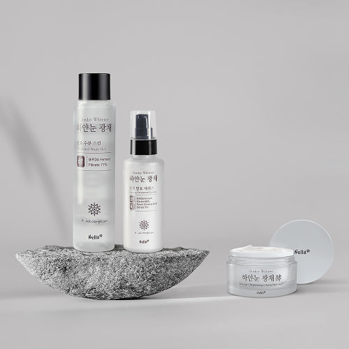 NELLA White eye glow fermented skin + essence + tone-up cream basic cosmetics 3-piece set
