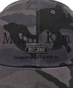 MATIN KIM MATIN KIM Camouflage Logo Ball Cap in Charcoal