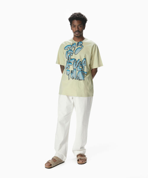 THISISNEVERTHAT THISISNEVERTHAT Graffiti Tee Pale Lime