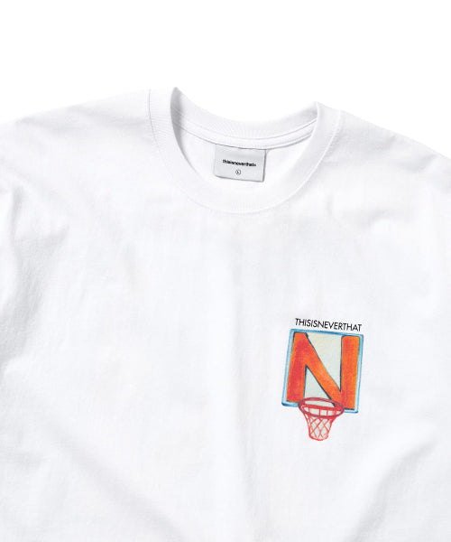 THISISNEVERTHAT THISISNEVERTHAT N Basketball Hoop Tee White