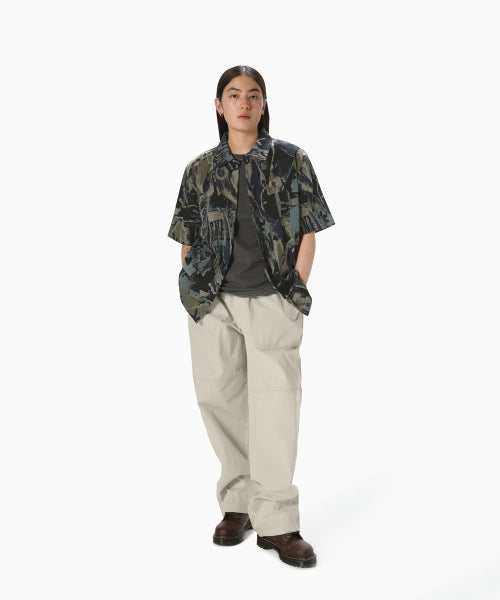 THISISNEVERTHAT THISISNEVERTHAT Jacquard Pattern Button Up Top Black