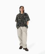 THISISNEVERTHAT THISISNEVERTHAT Jacquard Pattern Button Up Top Black