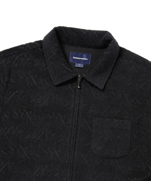 THISISNEVERTHAT THISISNEVERTHAT Terry S/S Zip Shirt Black