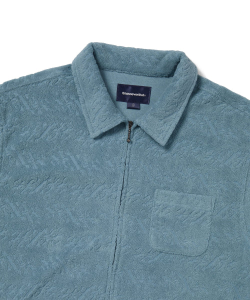 THISISNEVERTHAT THISISNEVERTHAT Terry S/S Zip Shirt Blue