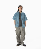 THISISNEVERTHAT THISISNEVERTHAT Terry S/S Zip Shirt Blue