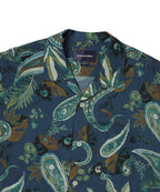 THISISNEVERTHAT THISISNEVERTHAT Weird Paisley Shirt Navy