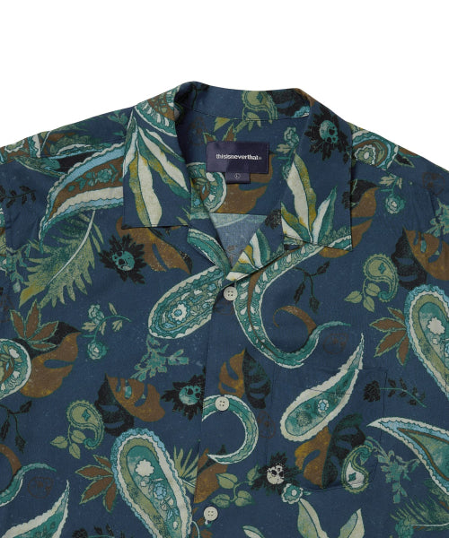THISISNEVERTHAT THISISNEVERTHAT Weird Paisley Shirt Navy