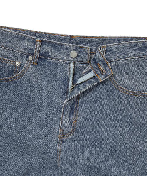 THISISNEVERTHAT THISISNEVERTHAT GD Overlap Lightning Denim Short Washed Blue