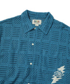 THISISNEVERTHAT THISISNEVERTHAT GD Lightning Mesh Shirt Light Blue