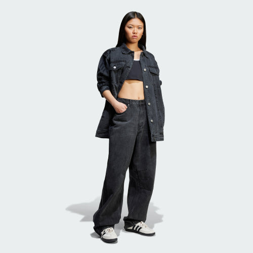 ADIDAS ADIDAS Denim Pants Fitted Washed Black