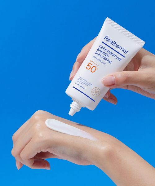 realbarrier ceramide moisturizing barrier sunscreen 50ML x 2 + [gift] extreme cream light 25ML + ble