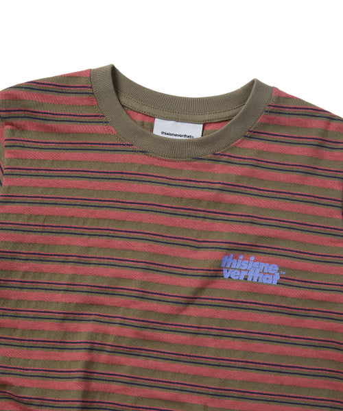 THISISNEVERTHAT THISISNEVERTHAT Striped W Tee Khaki
