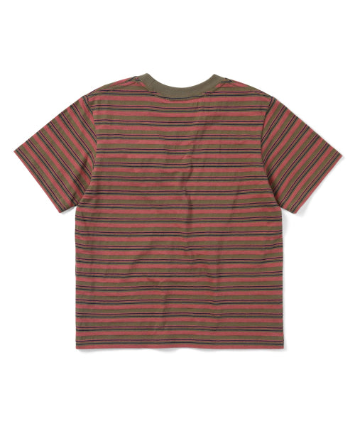 THISISNEVERTHAT THISISNEVERTHAT Striped W Tee Khaki