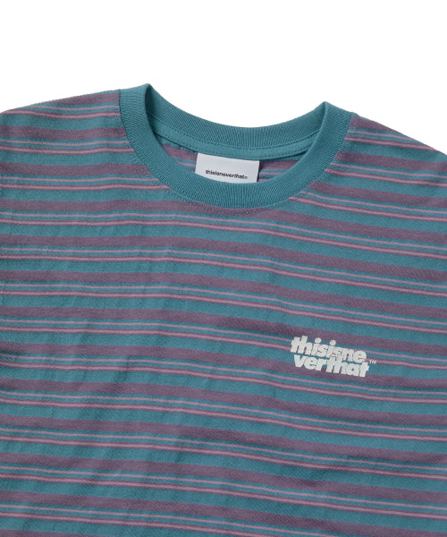 THISISNEVERTHAT THISISNEVERTHAT Striped W Tee Light Blue